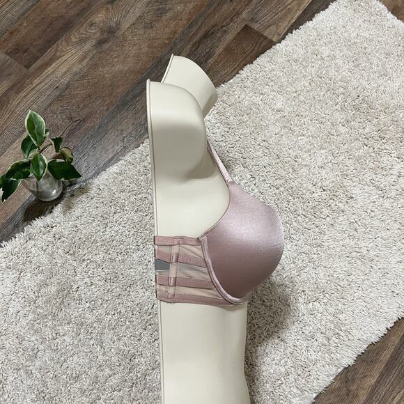 Victoria's Secret Size 32C Pink Front Closure Racerback Underwire Push Up Bra - Picture 3 of 6